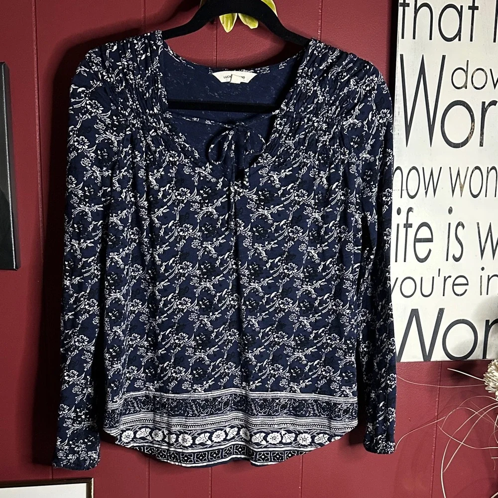 Lucky Brand Peasant Blouse - Picture 1 of 3